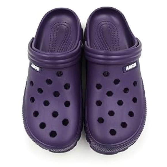 Amoji Shoes - Amoji Unisex Purple Clogs Shoes Slippers Sandals Women’s Size 9- NEW